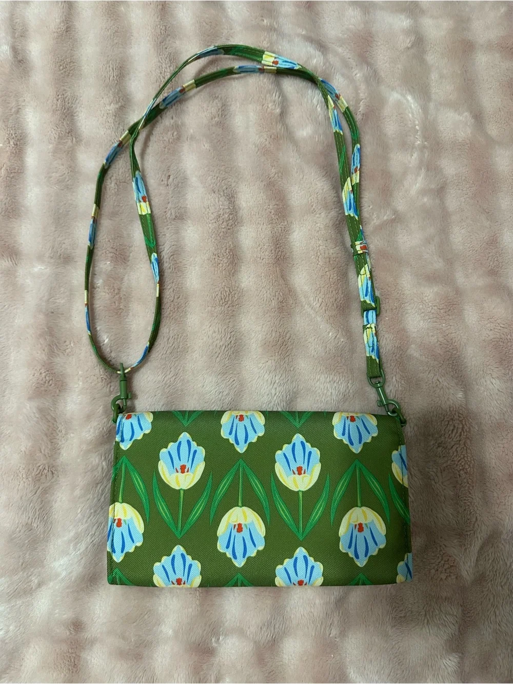 Green Floral Vera Bradley Crossbody Bag